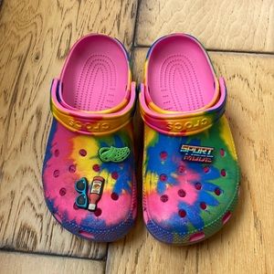 Tie dye Crocs